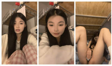 正宗校花学妹【十四诗】宿舍今天空无一人，躲在下铺蚊帐里，掏出玩具插屄，极品反差眼镜妹，乖乖女也疯狂！