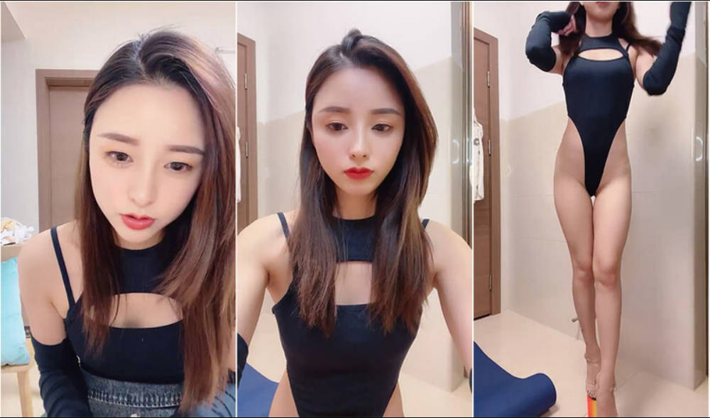 還是舞蹈生給力,大長腿大眼睛高顏值9分女神,瑜伽墊上下腰劈叉壹字馬,沐洱超粉