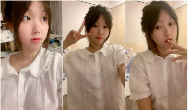 微胖型OO後反差學生妹,長相清純文靜,很乖巧很聽話的模樣,沒想到這麽臊